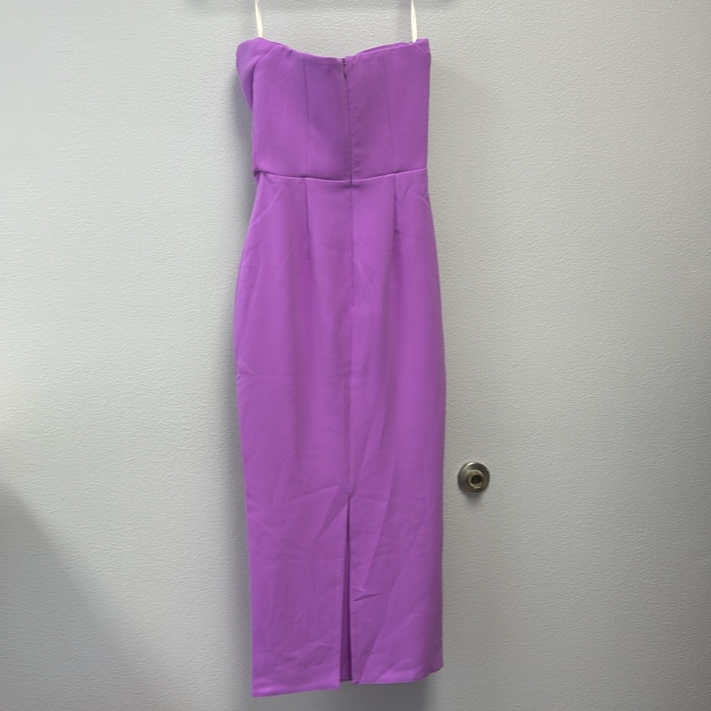 Darcy strapless crêpe midi dress - Picture 4 of 5